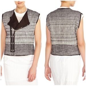 Hache Asymmetrical Vest 38 Small black white